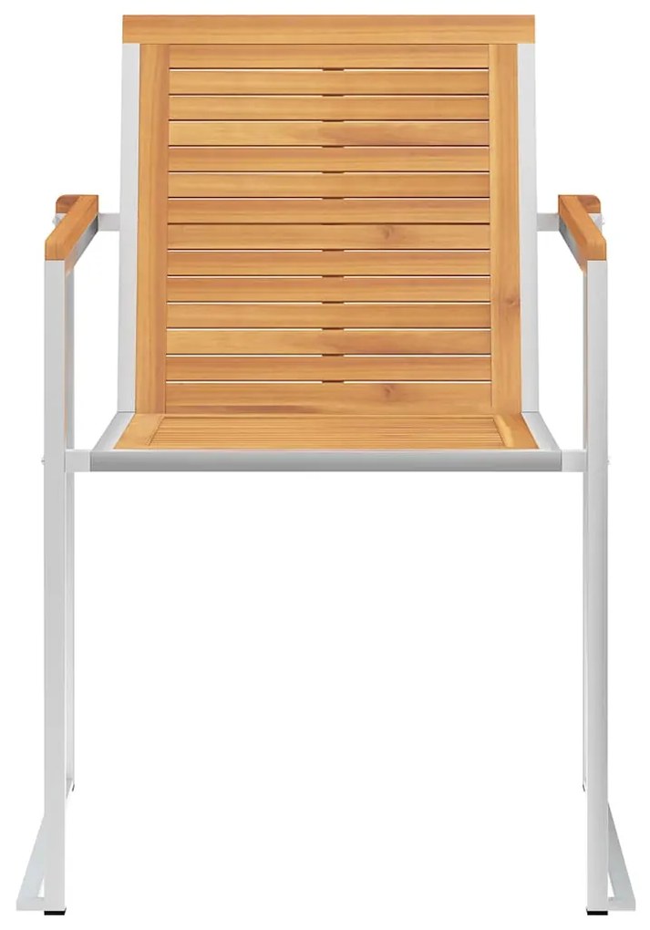vidaXL Καρέκλες Κήπου 8 τεμάχια από Μασίφ Ξύλο Teak με Μαξιλάρια