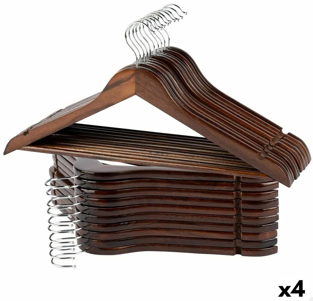 Σετ Kρεμαστρών Max Home Καφέ Ξύλο Χάλυβας 44,5 x 23 x 1 cm 20 Τεμάχια (4 Μονάδες)
