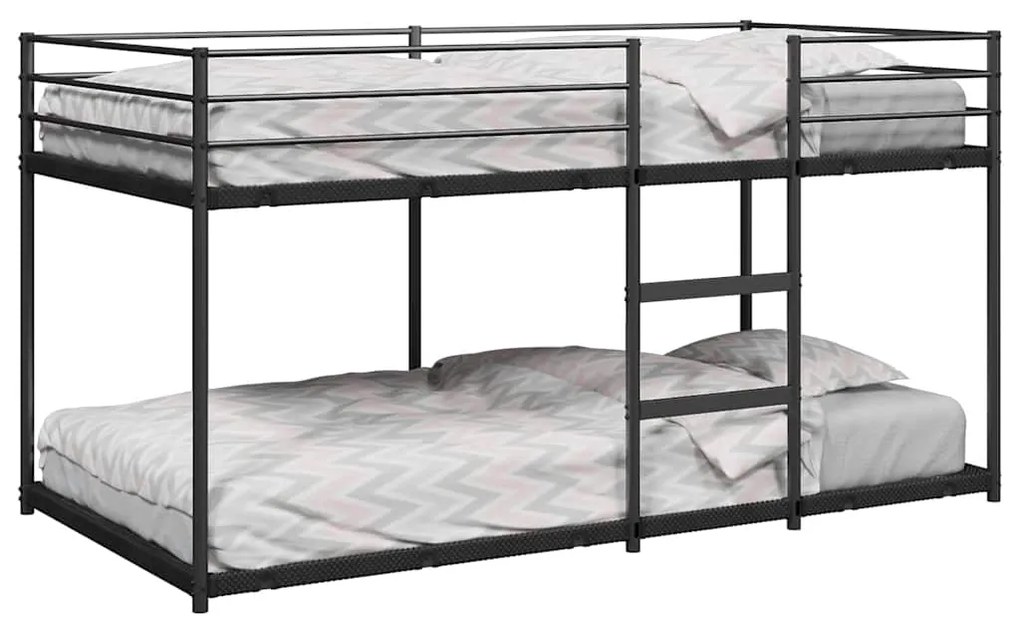 Κουκέτα χωρίς στρώμα Μαύρο 80x200 cm Ατσάλι