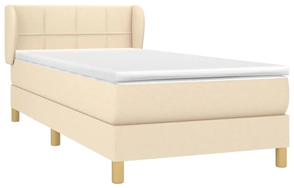 ΚΡΕΒΑΤΙ BOXSPRING ΜΕ ΣΤΡΩΜΑ ΚΡΕΜ 80 X 200 ΕΚ. ΥΦΑΣΜΑΤΙΝΟ 3126762