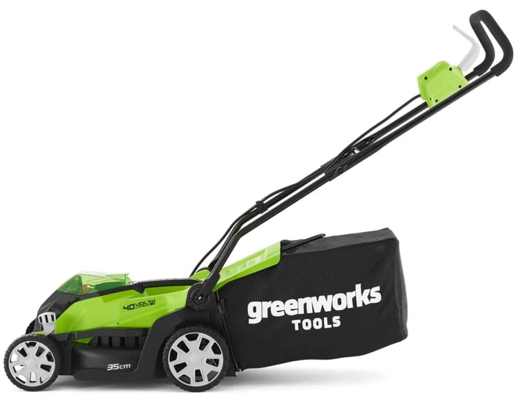 Greenworks Μηχανή Γκαζόν με 2 Μπαταρίες 40 V 2 Ah G40LM35 2501907UC
