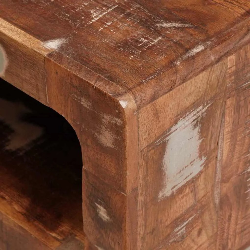 vidaXL Τραπέζια άκρης Καφέ 40 x 40 x 49 εκ Στερεό Ανακτηθέν Ξύλο