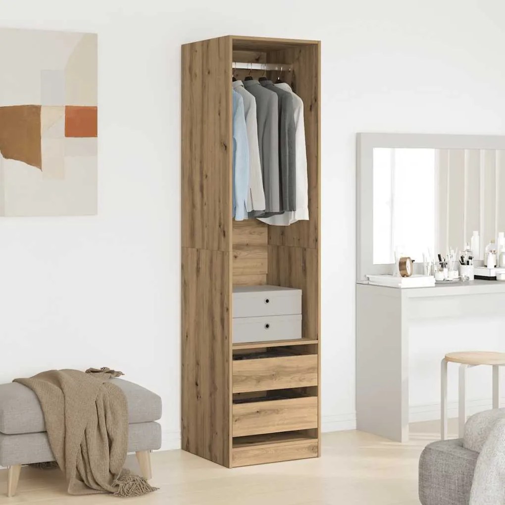 vidaXL Ντουλάπα Τεχνίτης Δρυς 50x50x200εκ από Επεξεργασμένο Ξύλο