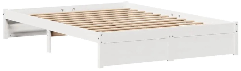 vidaXL Σκελετός Κρεβ. Χωρίς Στρώμα Λευκό 120x200 εκ Μασίφ Πεύκο