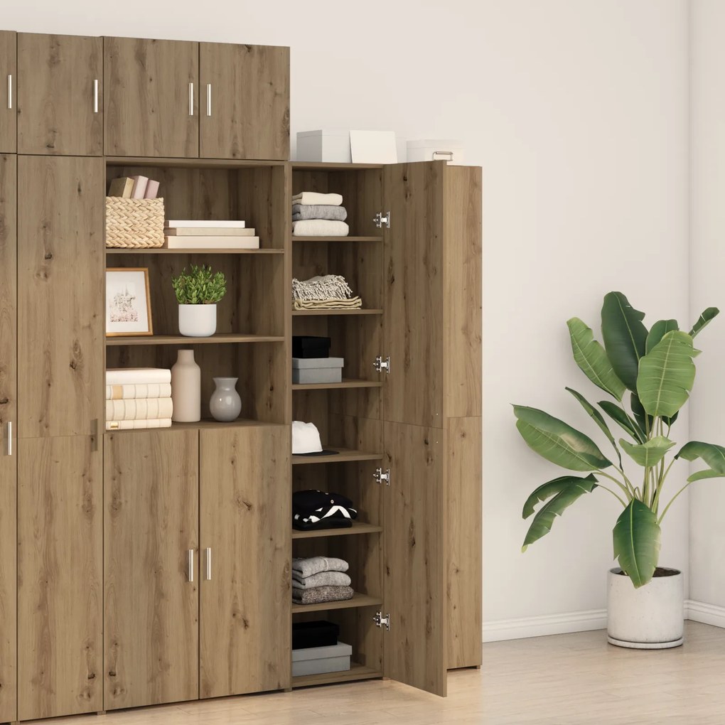 vidaXL Υψηλός μπουφές Artisan Oak 40x42.5x185 cm Επεξεργασμένο ξύλο
