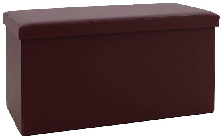 Σκαμπό-μπαούλο Cooperation pu σκούρο καφέ 76x38x38εκ 76x38x37.5 εκ.