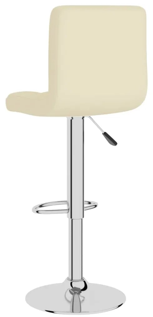 vidaXL Σκαμπό Μπαρ Κρεμ Υφασμάτινο