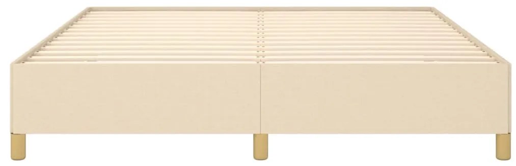 vidaXL Σκελετός Κρεβατιού Χωρίς Στρώμα Κρεμ 160x200 εκ. Υφασμάτινο