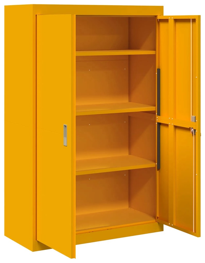 vidaXL Ντουλάπι αποθήκευσης 2 pcs Χαμομηλί κίτρινο 90 x 40 x 140 cm