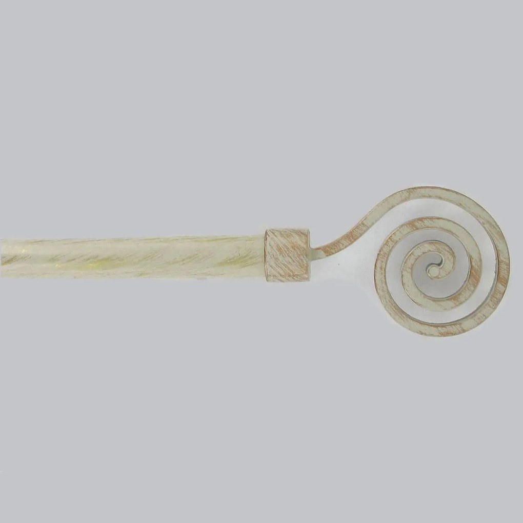 Κουρτινόξυλο Φ19mm Μονό Επεκτεινόμενο 120-210cm Με Άκρα L-N Famille Ivory/Gold 7885612006