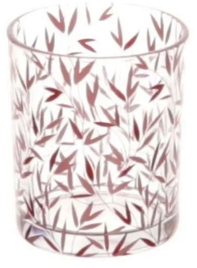 Κηροπήγιο Γυάλινο 012.862226001 10x10cm Clear-Pink Glass