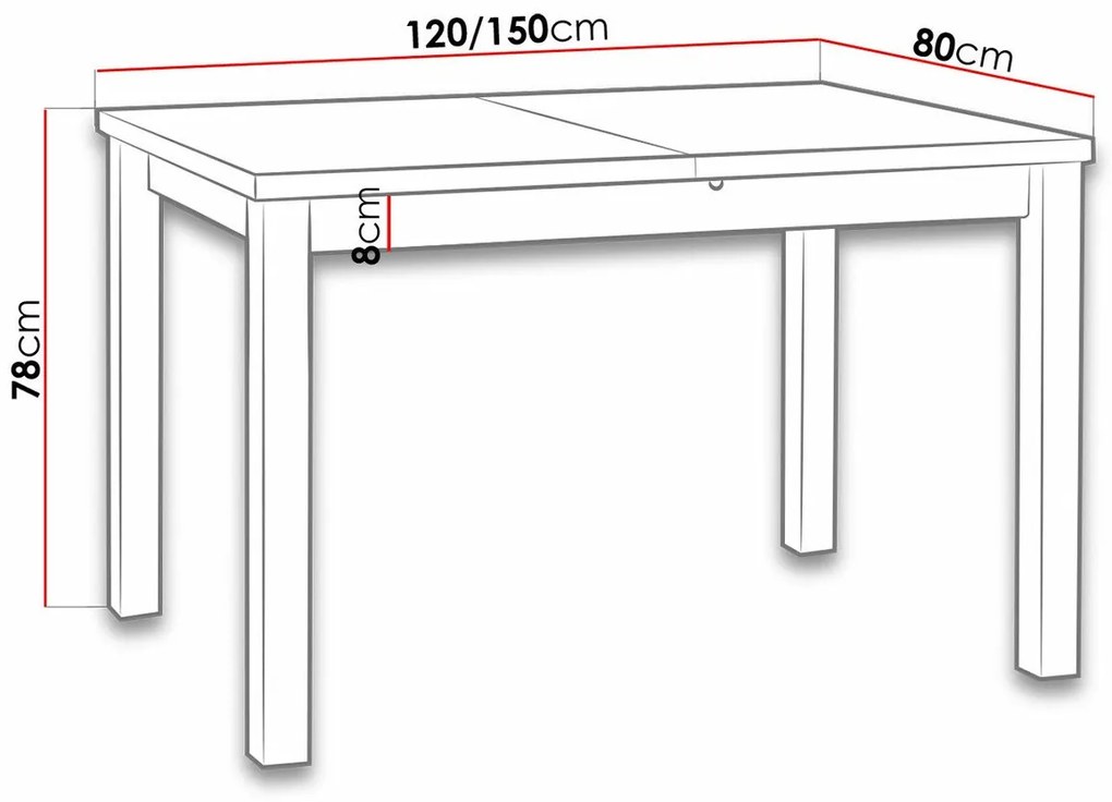 Τραπέζι Victorville 120, Άσπρο, 78x80x120cm, 32 kg, Επιμήκυνση, Πλαστικοποιημένη μοριοσανίδα, Ξύλο, Μερικώς συναρμολογημένο, Ξύλο: Οξιά | Epipla1.gr