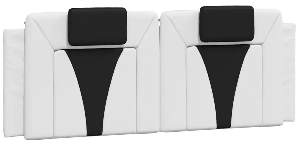 vidaXL Μαξιλάρι για Κεφαλάρι Viana Λευκό/Μαύρο 140 εκ. από Συνθετικό Δέρμα