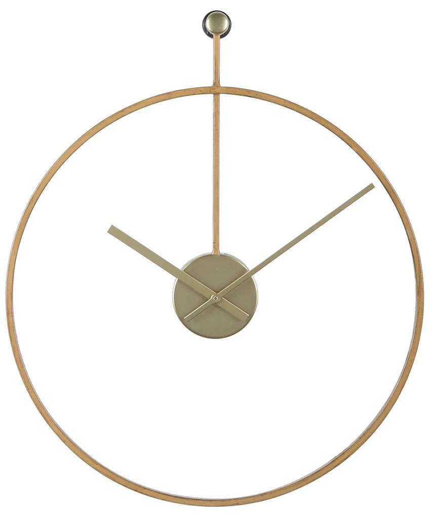 Ρολόι Τοίχου Χρυσό Μέταλλο 45.5x54.5x3.5cm