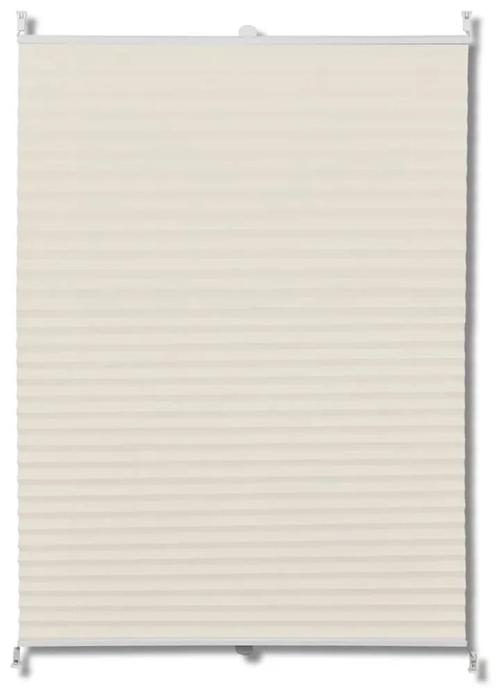 vidaXL Πλισέ ρόλερ σκίασης 90x150cm Κρεμ
