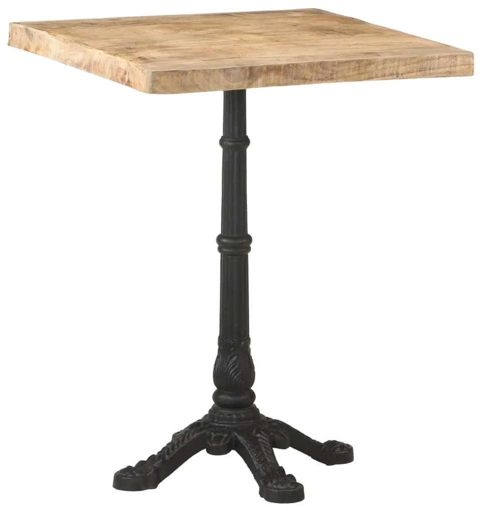 vidaXL Τραπέζι Bistro 60 x 60 x 77 εκ. Ακατέργαστο Ξύλο Μάνγκο