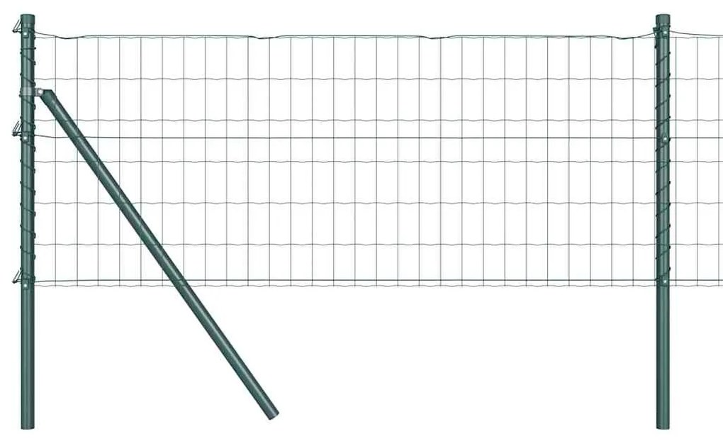 vidaXL Φράχτης με Στήλες. Πράσινο 0.6 x 25 μ Ατσάλι