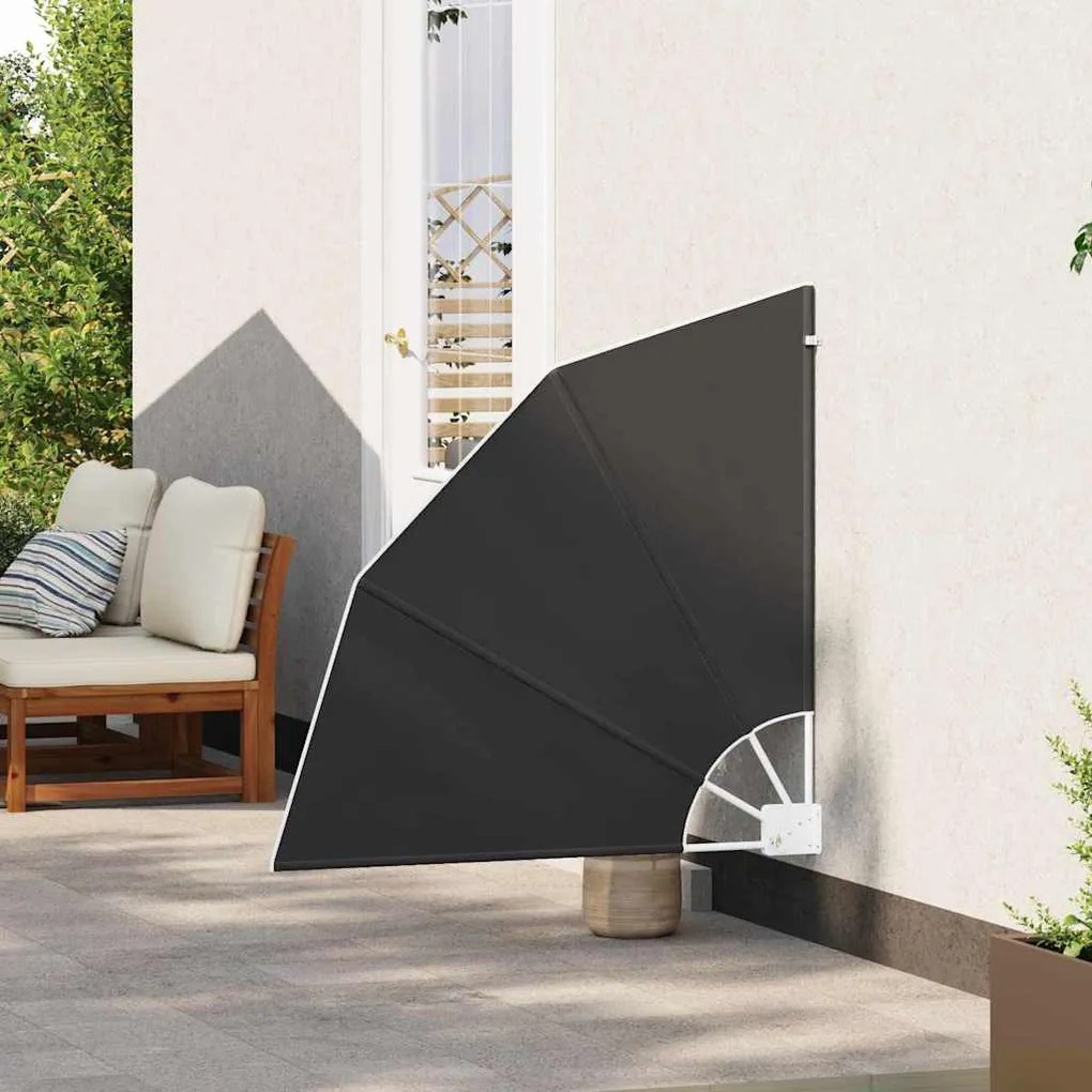 vidaXL Αδιάφανο σκίαστρο μπαλκονιού Ανθρακί 115 x 115 εκ ύφασμα