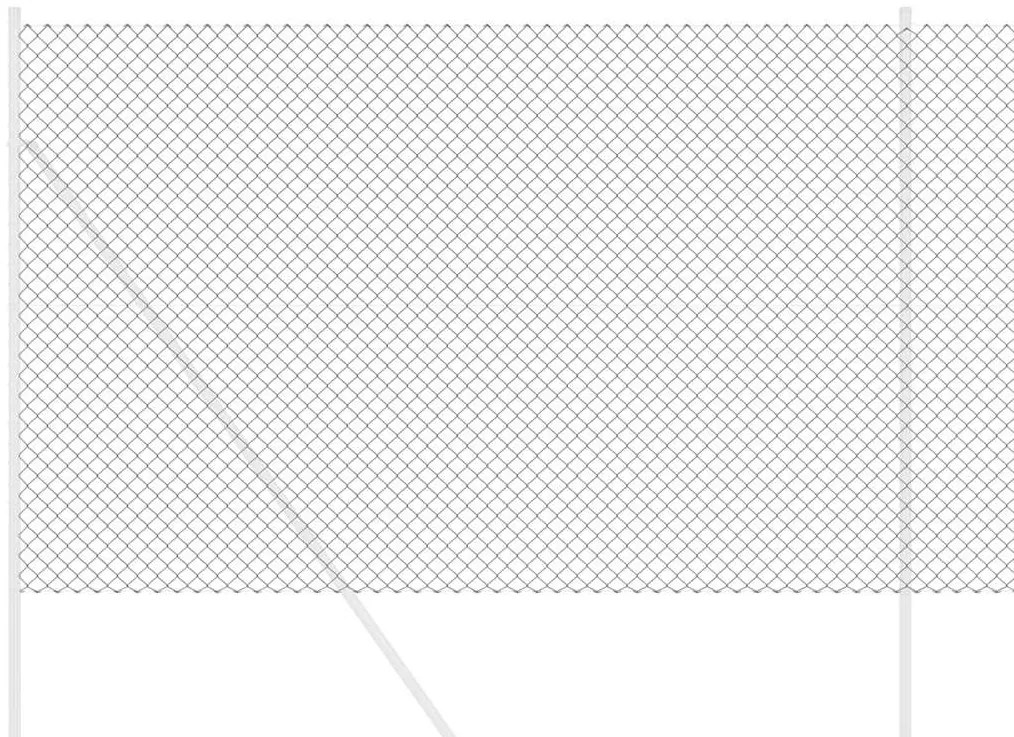 vidaXL Συρματόπλεγμα περίφραξης Γκρι 10 x 1.6 m Ατσάλι
