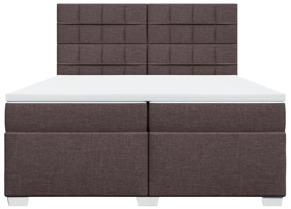 ΚΡΕΒΑΤΙ BOXSPRING ΜΕ ΣΤΡΩΜΑ ΣΚΟΥΡΟ ΚΑΦΕ 200X200 ΕΚ. ΥΦΑΣΜΑΤΙΝΟ 3290598