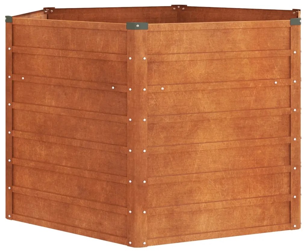 vidaXL Ζαρντινιέρα Σκουριασμένο 129x129x77 εκ. Ατσάλι Σκληρυθέν Αέρα