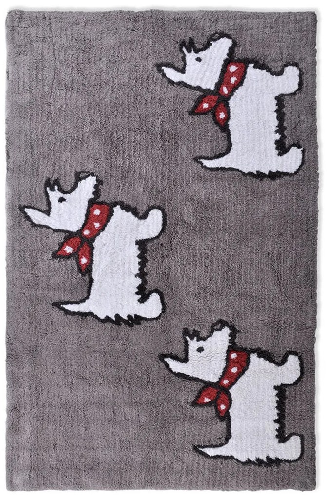 Χαλάκι Παιδικό Scottish Dog Grey Down Town 100X160cm Cotton