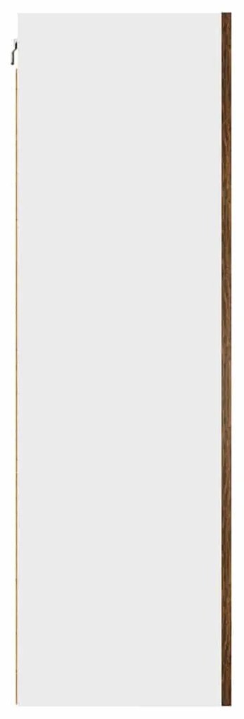 vidaXL Κρεμαστό ντουλάπι Καπνιστός Δρυς και Λευκό 50 x 31 x 100 εκ.