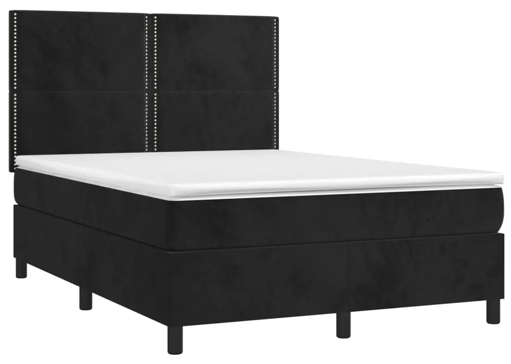 ΚΡΕΒΑΤΙ BOXSPRING ΜΕ ΣΤΡΩΜΑ ΜΑΥΡΟ 140X200 ΕΚ. ΒΕΛΟΥΔΙΝΟ 3142967