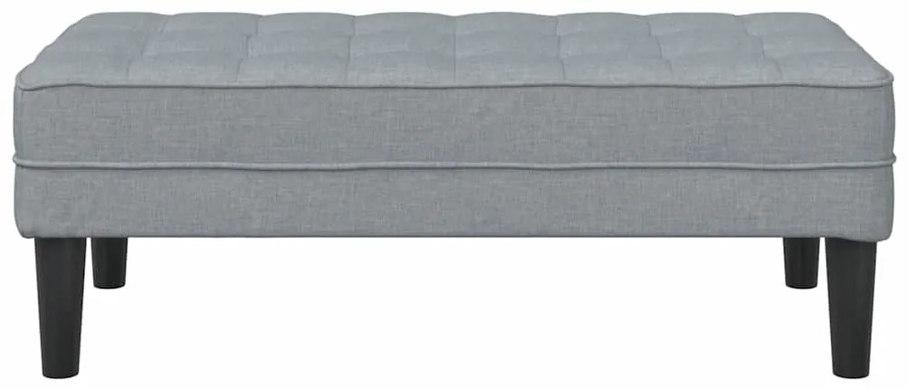 vidaXL παγκάκι με μαξιλάρι Ανοιχτό γκρι 113 x 57 x 39 εκ. ύφασμα