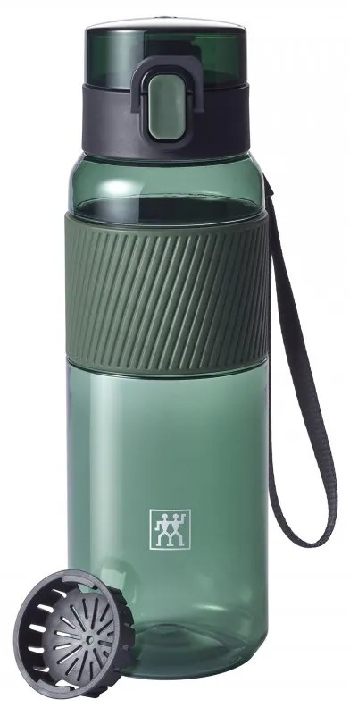 Μπουκάλι νερού Zwilling 1024178, 680 ml, Tritan, ανθεκτικό σε χτυπήματα και διαρροές, φίλτρο φρούτων, χωρίς BPA, Πράσινο