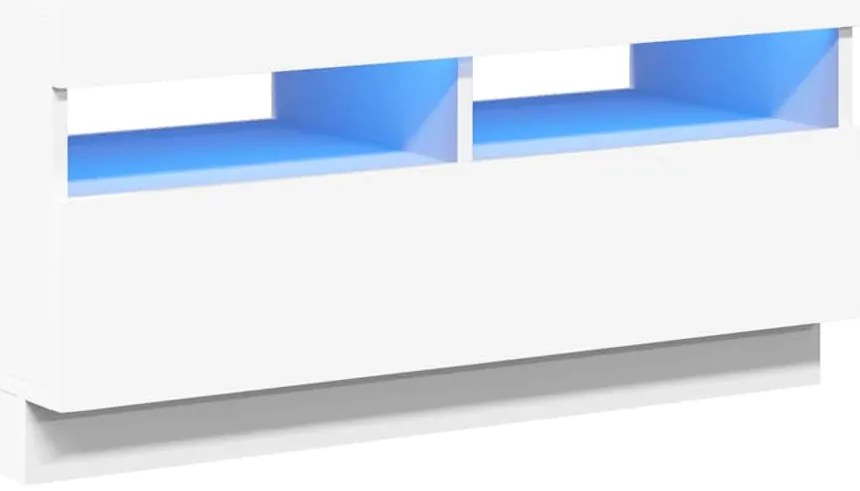 vidaXL Έπιπλο Τηλεόρασης με LED Λευκό 80 x 35 x 40 εκ.