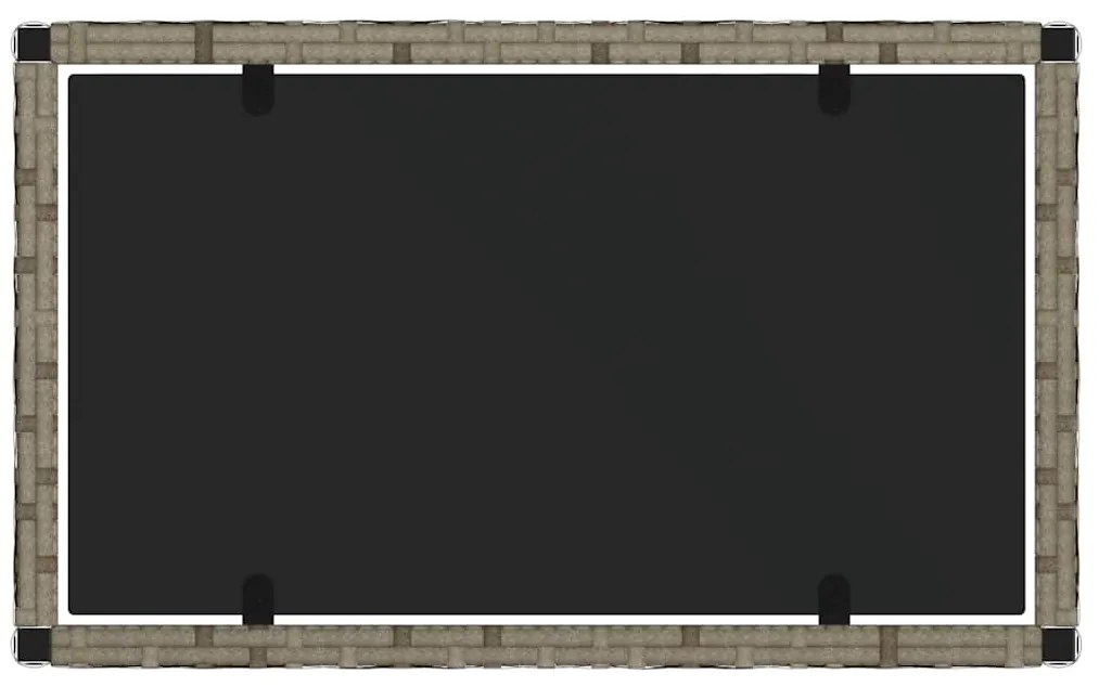 vidaXL Σαλόνι Κήπου 4 Τεμαχίων Γκρι Συνθετικό Ρατάν με Μαξιλάρια