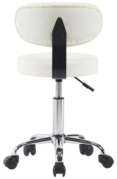 Καρέκλα γραφείου τροχήλατη Mafeshi pu σε λευκή απόχρωση 45x44x70-82εκ 45x44x82 εκ.