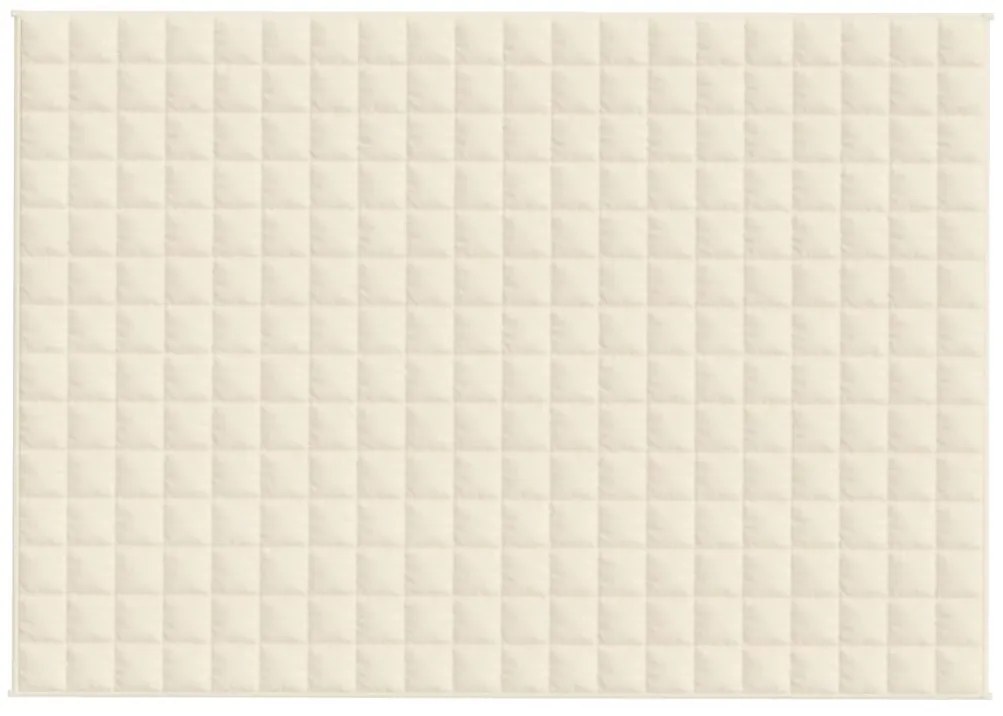 vidaXL Κουβέρτα Βαρύτητας Ανοιχτό Κρεμ 140 x 200 εκ. 6 κ. Υφασμάτινη