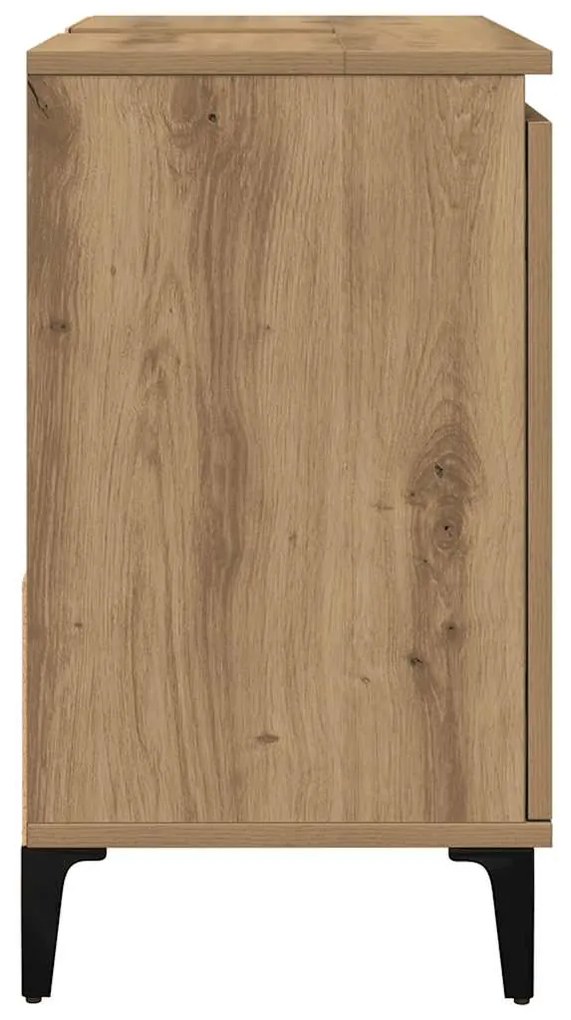 vidaXL Ντουλάπι Νιπτήρα Αρτισιανή Δρυς 65x33x60 εκ. Επεξ. Ξύλο