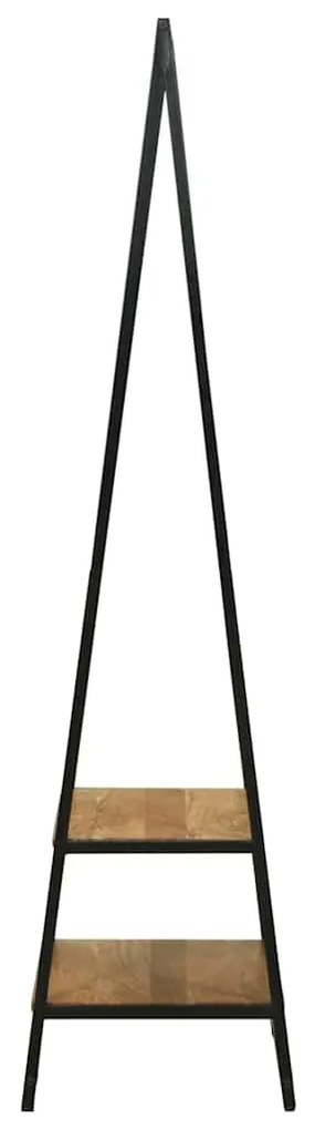 vidaXL Ράφι Ρούχων με ράφι Μαύρο 60 x 45 x 180 εκ. Στερεό Ξύλο Ακακίας