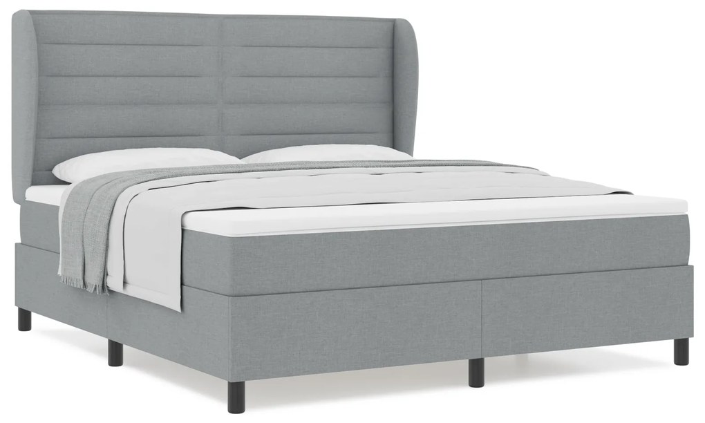 vidaXL Κρεβάτι με Στρώμα Γκρι 180x200 εκ