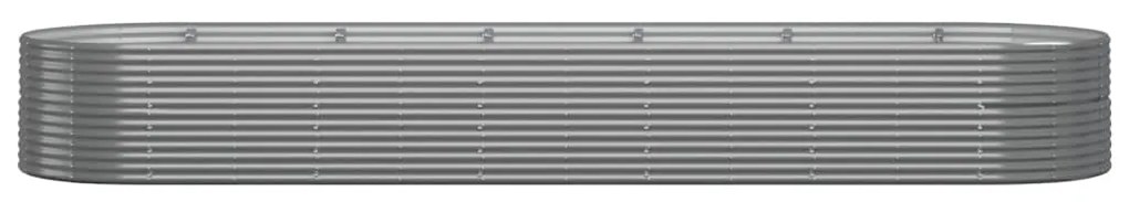 vidaXL Ζαρντινιέρα Γκρι 510x140x68 εκ. Ατσάλι με Ηλεκτρ. Βαφή Πούδρας