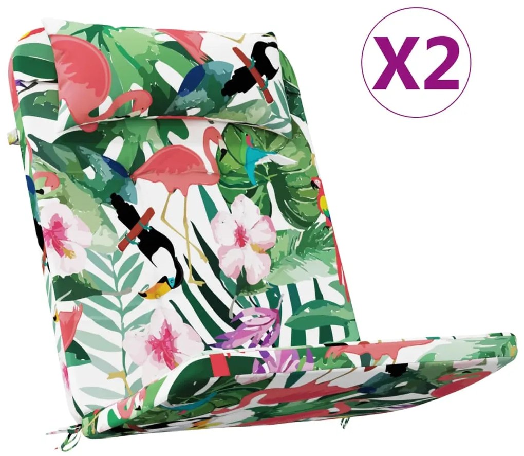 vidaXL Μαξιλάρια Καρέκλας Adirondack 2 τεμ. Πολύχρωμα Ύφασμα Oxford