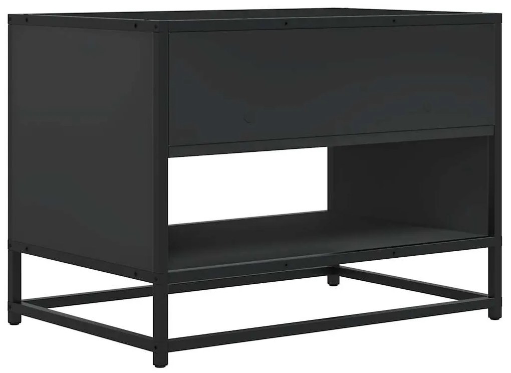 vidaXL Έπιπλο Τηλεόρασης Μαύρο 61x40x46 εκ. από Επεξεργ. Ξύλο/Μέταλλο
