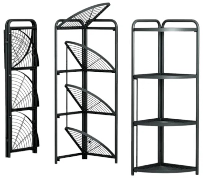 Πτυσσόμενη Ραφιέρα 4 Επιπέδων Γωνιακή