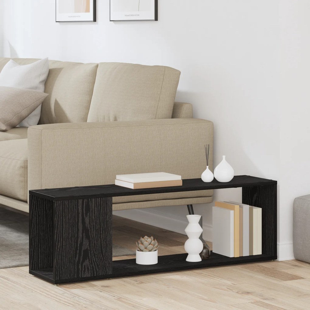 vidaXL Ράφι βιβλίων Μαύρη Δρυς 100x24x32 εκ Επεξεργασμένο Ξύλο