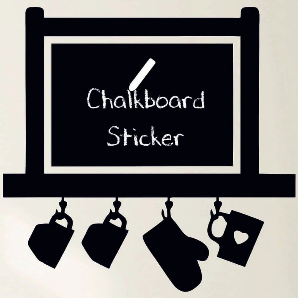 Αυτοκόλλητο Τοίχου - Μαυροπίνακας 740ELB1108 70x70cm Black Wallity