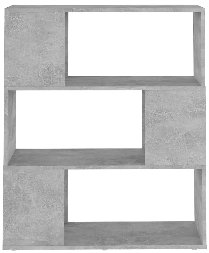 vidaXL Βιβλιοθήκη/Διαχωριστ. Χώρου Γκρι Σκυρ. 80x24x94 εκ. Μοριοσανίδα