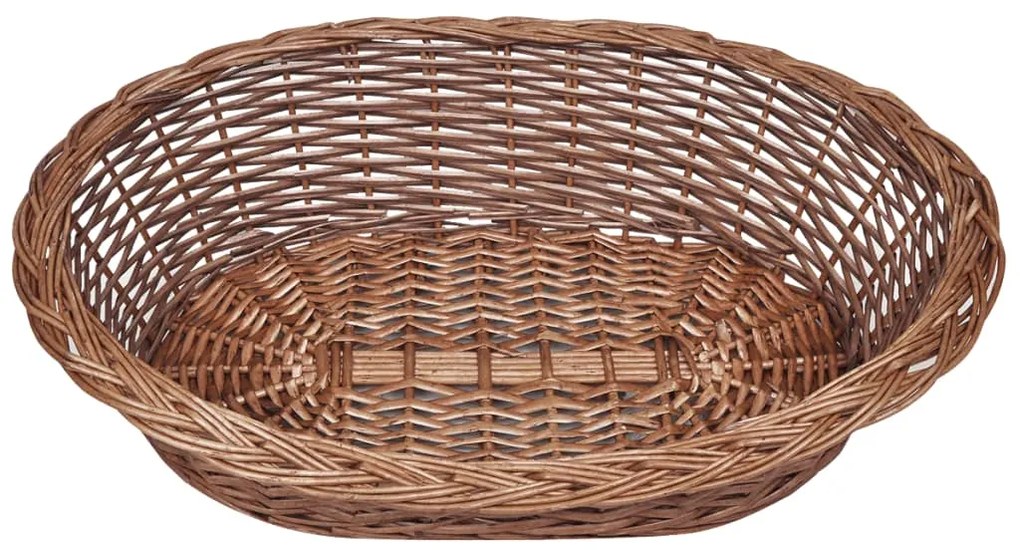 Καλάθι Σκύλου/Κρεβάτι Κατοικίδιου Φυσικό Χρώμα 69 εκ. από Ξύλο Ιτιάς