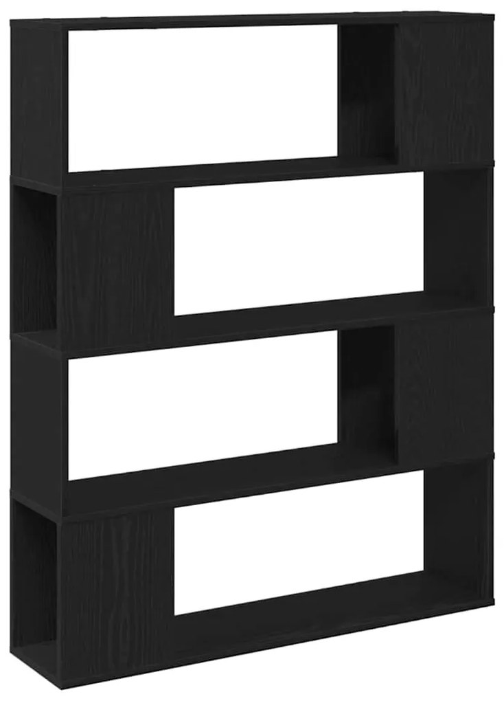 vidaXL Κέντρο ψυχαγωγίας Μαύρο 100 x 24 x 124 cm Επεξεργασμένο ξύλο