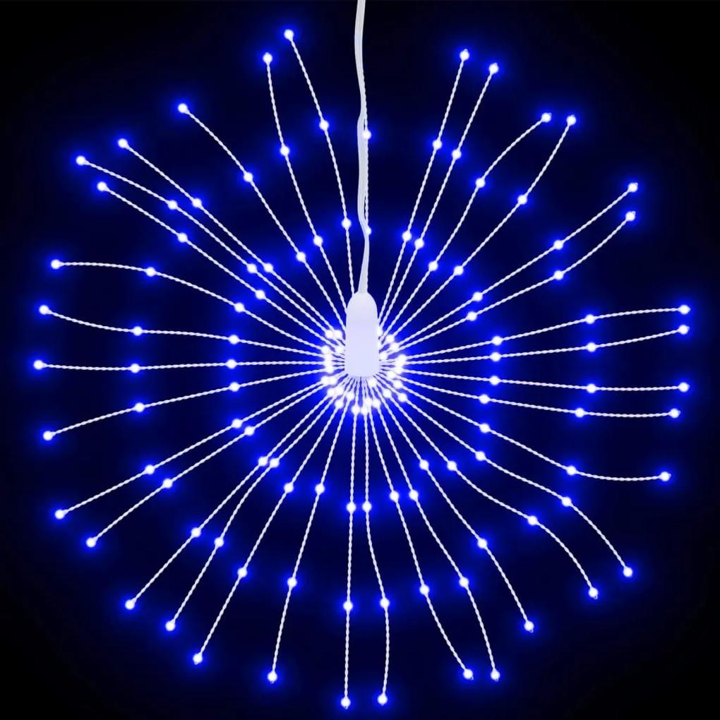 vidaXL Φωτάκια Χριστουγεννιάτικα 2 τεμ. 140 LED Μπλε 17 εκ.