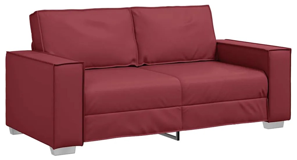 vidaXL Καναπές Loveseat 180 εκ με μαξιλάρι Κόκκινο Δερματίνη