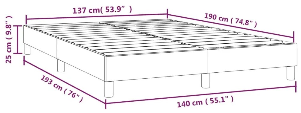 ΠΛΑΙΣΙΟ ΚΡΕΒΑΤΙΟΥ BOXSPRING ΓΚΡΙ 140X190 ΕΚ. ΣΥΝΘΕΤΙΚΟ ΔΕΡΜΑ 3120698