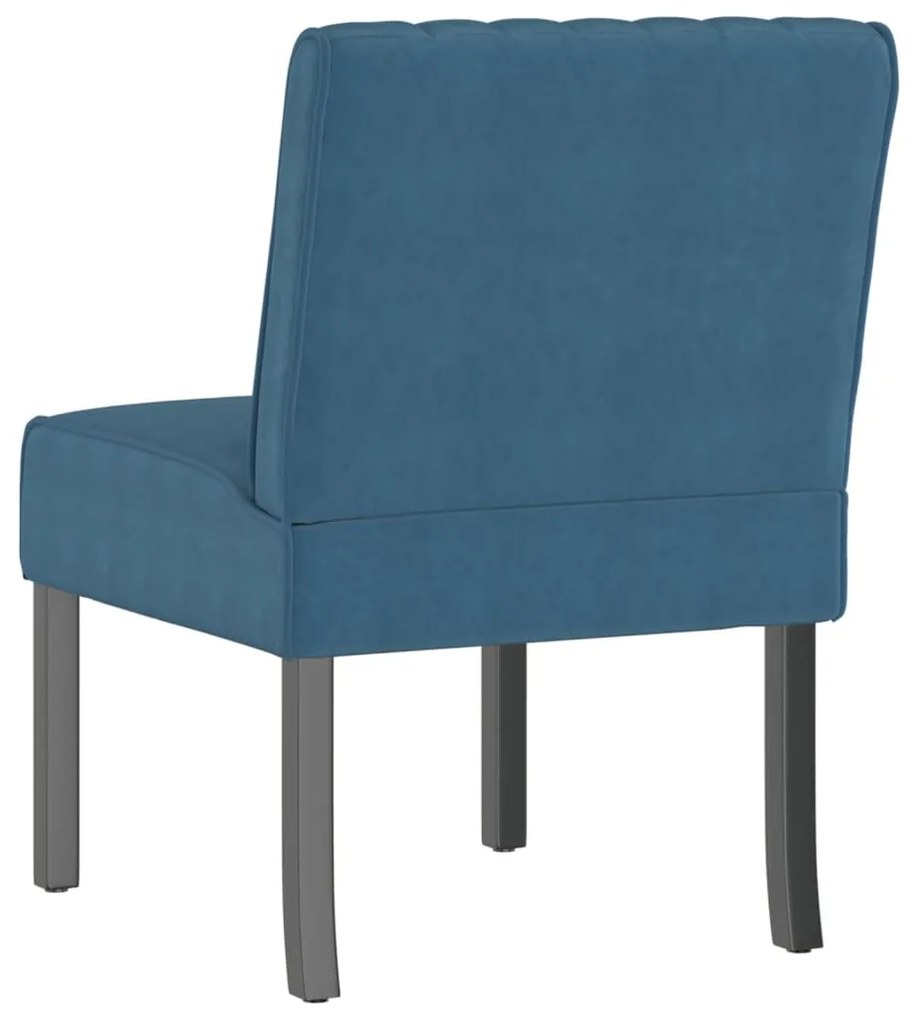vidaXL Πολυθρόνα Μπλε Βελούδινη